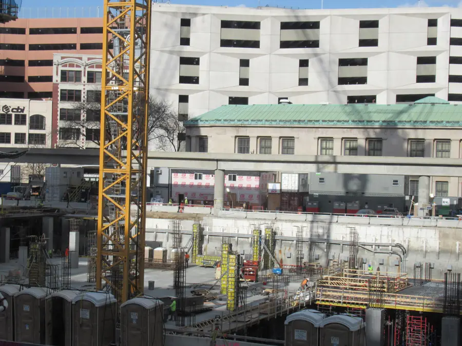 Construction at the Hudson's site, Detroit