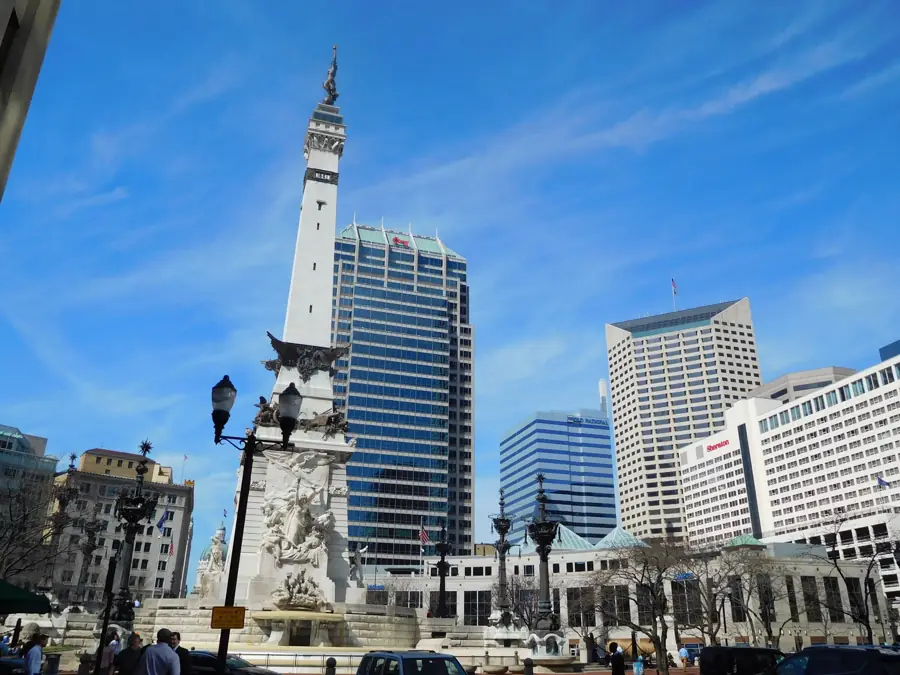 The Soldiers and Sailors Monument on Monument Circle, Indianapolis